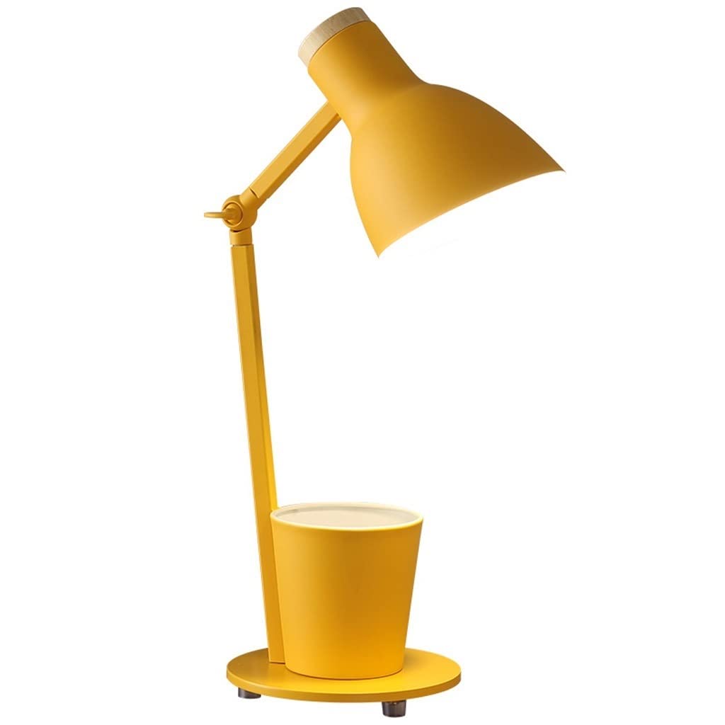 Lampa stołowa Dziecięca lampka nocna do sypialni, biurko studenckie ochrona oczu lampa biurkowa, swobodna regulacja w salonie, z uchwytem na długopis Lampa stołowa LED(Geel)