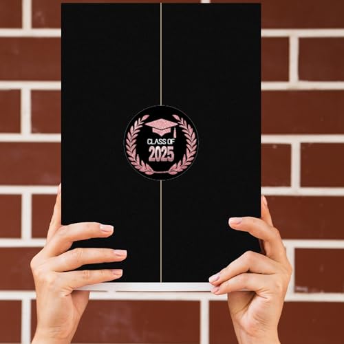 Image of Graduation Decorations 2025 Guest Book, Grad Party Decorations Class of 2025, Rose and Gold Theme