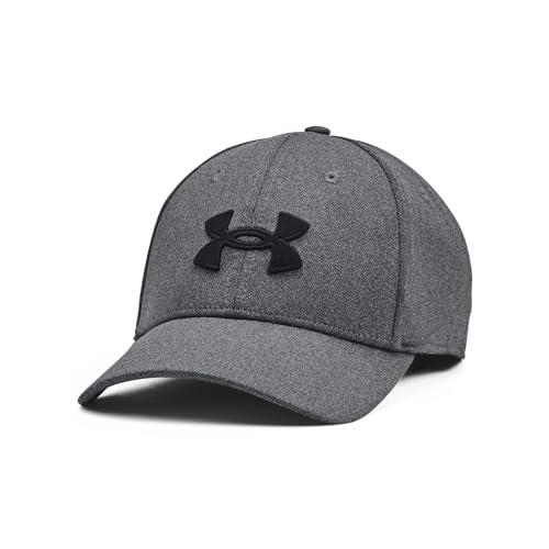 Under Armour Men's Blitzing Cap Stretch Fit, (003) Black / / Black, Medium/Large