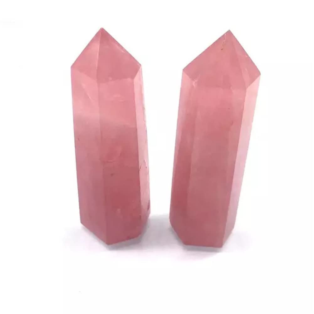 1pc 70mm-80mm Naturale Folk Artigianato Guarigione Torre di Cristallo Quarzo Rosa Punto Pietre Bella Pietra di Cristallo Naturale Decorazioni per la casa