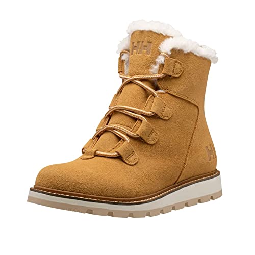 Helly-Hansen Womens Alma Waterproof Suede Winter Boots, 724 New Wheat/Snow, 8F