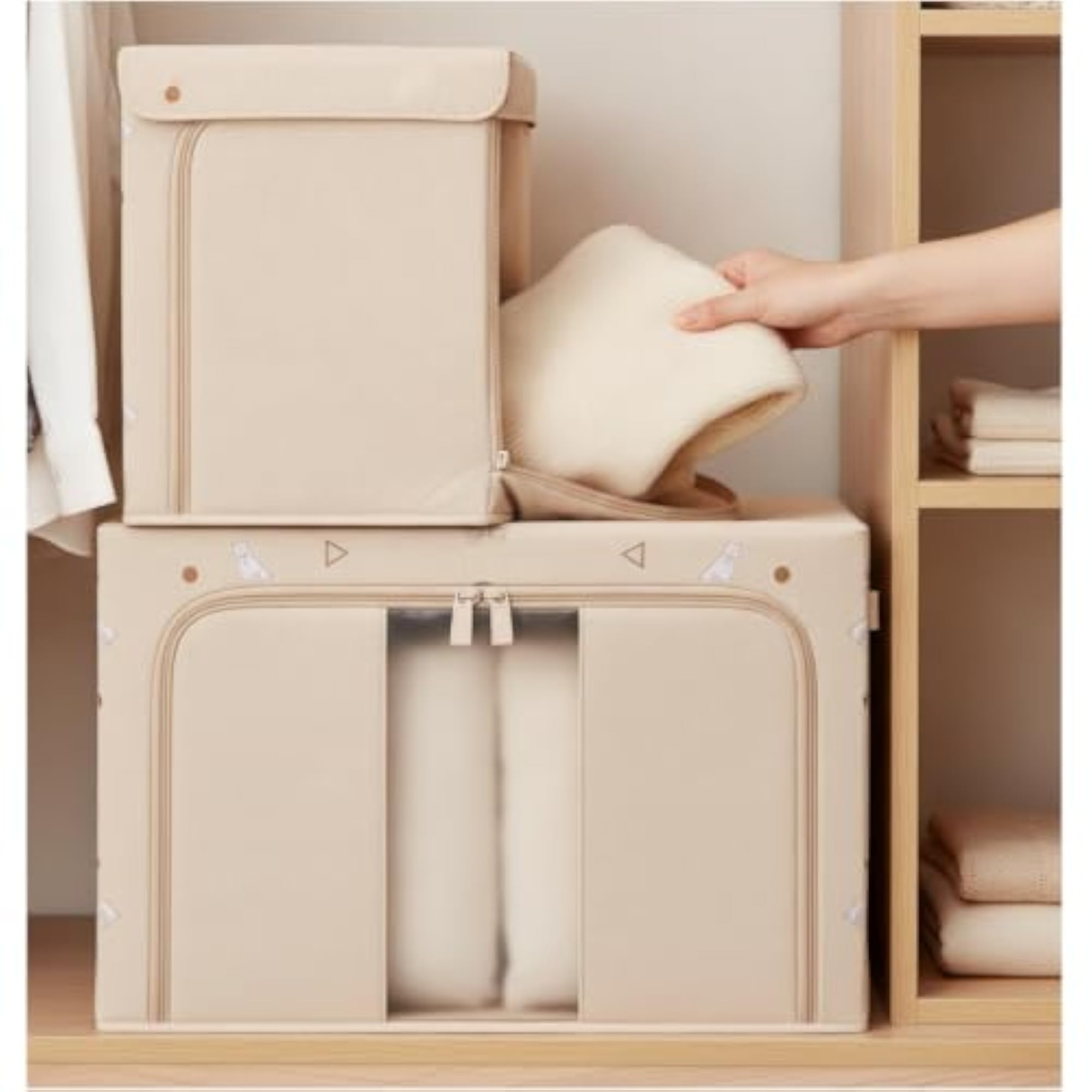 Extra Large Oxford Fabric Storage Box with Double Window