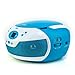Tyler Portable Neon Blue Stereo CD Player with AM/FM Radio and Aux & Headphone Jack Line-in (TAU105-NBL)