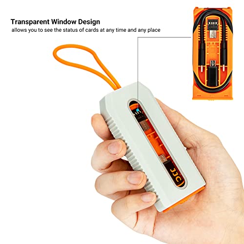 JJC 5 in 1 Data Cable Adapter Kit,Data Cable Transfer Storage with Micro USB Type-A OTG Adapter,1.8ft Data and Charger Cable, Charging Cable Convertor for Travel,Hold 2 Micro SD 2 Nano SIM Cards - Thumbnail 7