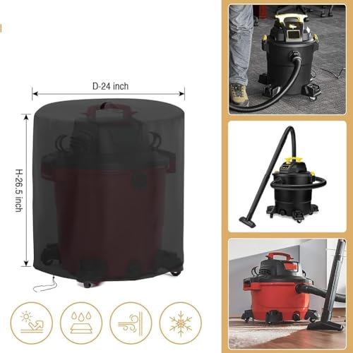 Abdeckung für Ladensauger, nass und trocken, 61 cm D x 66,5 cm H, 420D Oxford-Gewebe, Schutzhülle mit verstellbarem Kordelzug