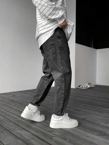 Image of Tagas Men's Tapered Fit Jeans |Carrot Fit Jean's for Men| High Rise Stretchable Casual Jean:s|Relax Fit Denim for Man| Narrow Bottom Jean s for (Mens)|for Casual Jeans for Men (MDJ-4)