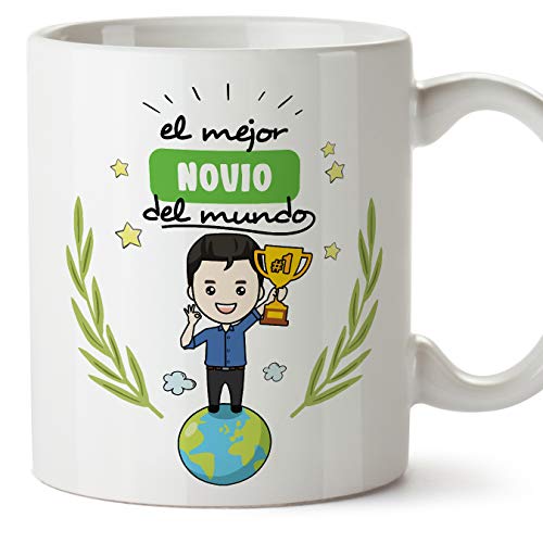 MUGFFINS Taza Novio -Familiares Mundo -Regalos Originales y Divertidos -Tazas de Café y Té