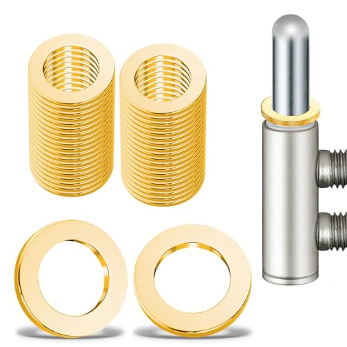 40 Stück Fitschenringe Zimmertüren Unterlegscheiben Türscharnier Montageringe Ohne Abriebspuren 10,20x 15.8 x 1.8mm, Massivem Messing