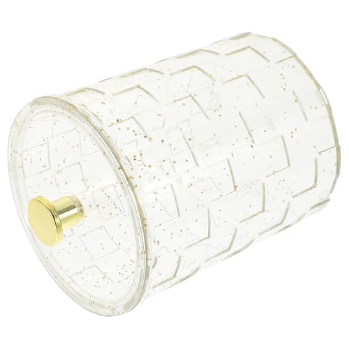 TOVINANNA Dispenser per Dischetti di Cotone Rotondi e Cotton Fioc Contenitore Porta Cotton Fioc Leggero e Resistente Organizzatore da Scrivania Compatto per Trucco e Bagno Salvaspazio