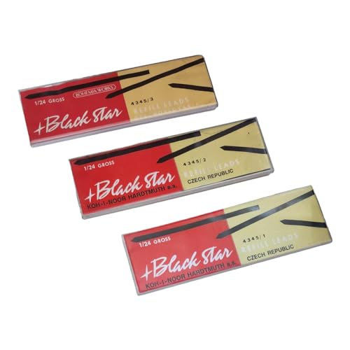 Coisas do Passado, 3 Antigos Estojos Grafites Minas 5.6mm Koh-I-Noor Macios