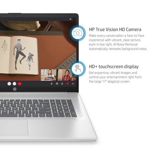 Image of HP 17 Inch Business Touchscreen Laptop Windows 11 Pro, AMD Ryzen 5 7530U (Beats i7-1165G7), 64 GB RAM, 2 TB SSD, AMD Radeon Graphics, Wi-Fi6, Office Pro 2024 Lifetime License