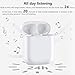 Wireless Charging Case Compatible with AirPod 2 1, Air Pod Charger Case Replacement with Bluetooth Pairing Sync Button, No Earbuds,White