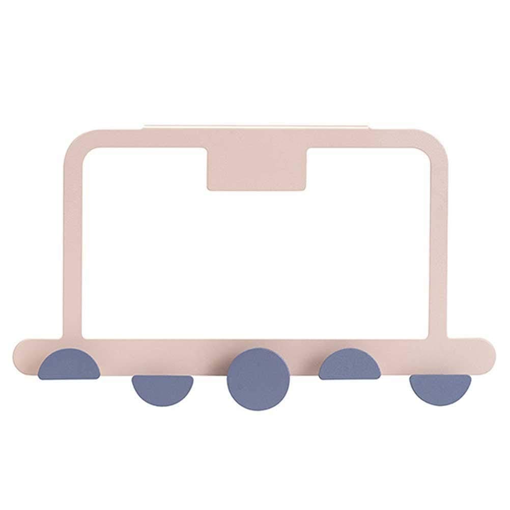 ISCBAFYX Perchero sobre La Puerta 5 Ganchos Hogar Baño Decoración Perchero Ropa Abrigo Sombrero Perchero Toalla Buena Carga-Material De Hierro Forjado/Azul/39 * 23 * 3,5 Cm
