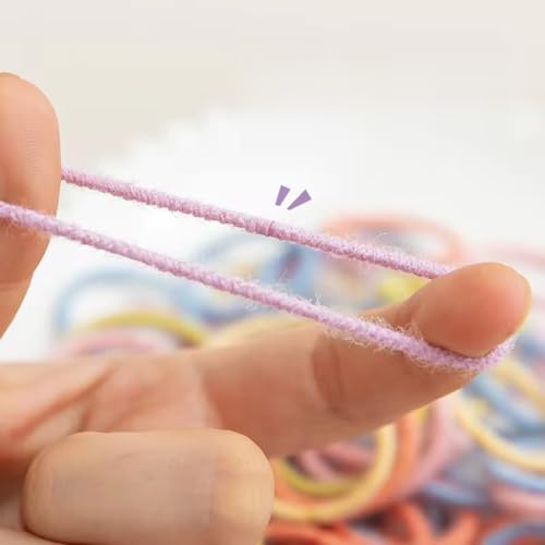 Image of GITGRNTH Soft Cotton Hair Ties for Women - No Damage Elastic Hair Bands - Durable Rubber Band for Women - Ideal Ponytail Holders - Comfortable Hair Accessories - Gentle on All Hair Types - Perfect for Thick and Thin Hair - Scrunches for Women - Kids Hair Rubber Band