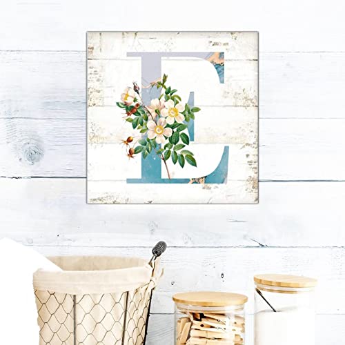Monogramme lettre E bois décoration murale maison et cuisine
