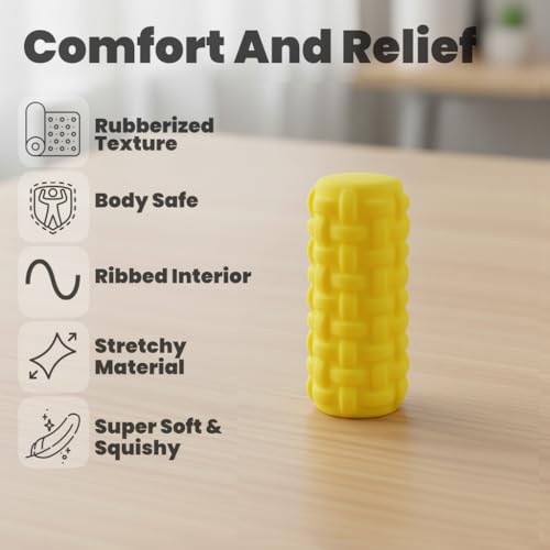 Image of ZYLLION Portable Silicone Men's Massager - Yellow | Ergonomic Design | Quiet & Travel-Friendly