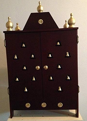 GoldMan Hindu Religious Temple, Buddhist Altar 32" Height -12 Depth-18 Width Mandir with 3 Stars