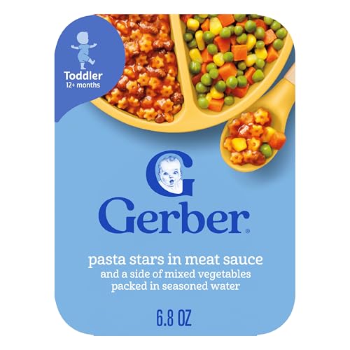 Gerber Pasta Stars in Meat Sauce and a side of Green Beans, 6.8 Oz