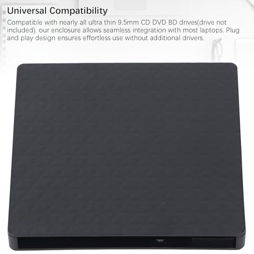 Caja externa para unidad óptica USB 3.0 tipo C 9.5mm miniatura 5