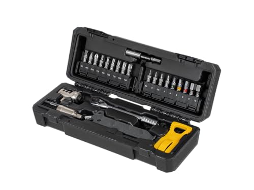 Topeak Essential Toolshop Kit – 24‑Piece Home Bike Repair Set with Ratchet Rocket HD, Nano TorqBar, Chain Tool & Portable Carry Case