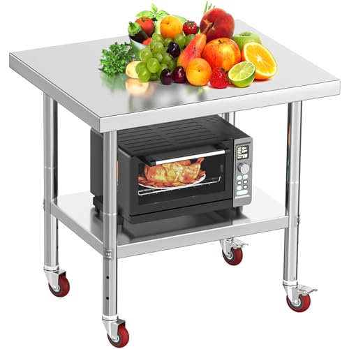 YITAHOME 30" X 24" NSF Stainless Steel Table with Wheels by YITAHOME - Used condition - US$72.50