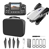 TechFly TF88S Foldable Drone with Dual 1080P Camera and FPV, Screen and Mobile App Control, Auto-Follow (Follow Me), One-Key Takeoff/Landing, Perfect for Beginners, Includes 2 Batteries