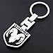 EVPRO 2 Pcs Key Chain with Double Sides 3D Metal Chromed Pattern Auto Car Key Ring for Dodge Ram Accessories