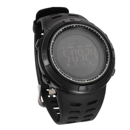 LALADEFIEE 歩数の腕時計 chronoir chronoir 防水 リロイ・インテリジェンテ フィットネスウォッチ 男の腕時計 ランニングウォッチ スポーツウォッチ 登山用 Black