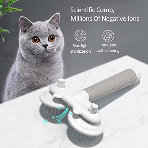 Escova de desembaraçar para cães e gatos, escova de animais de estimação com dentes densos, escova d
