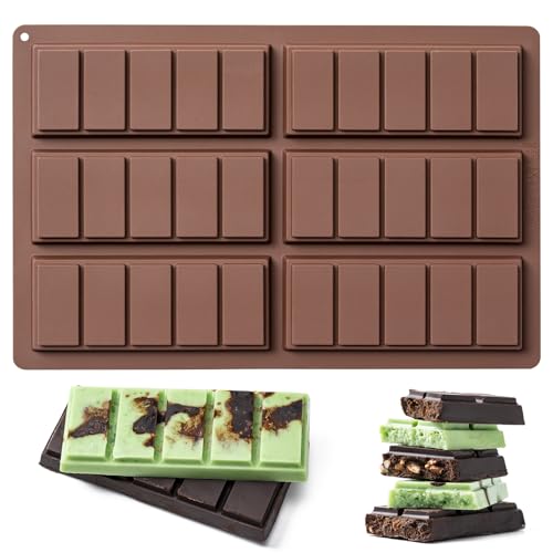 Image of Chocolate Bar Mold,Non-Stick Chocolate Molds,100% Food Grade Silicone Mold