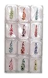 ASHIRWAD Bindisis reutilizables para novia, diseño multicolor, multicolor, multicolor, para la frente, pegatinas para la cara, caja Bindi (Bindi-20)