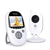 [page_title]-Victure Babyphone mit Kamera, Baby Monitor Video Überwachung mit 2.4' Digital LCD Bildschirm Wireless,Gegensprechfunktion,VOX, Nachtsicht, Wecker, Temperaturüberwachung, Wiederaufladbarer Akku