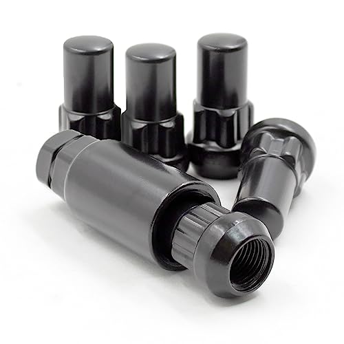 Wheel Accessories Parts 5 Locks + Key M14 1.5 14x1.5 Thread Closed End Bulge 1.65