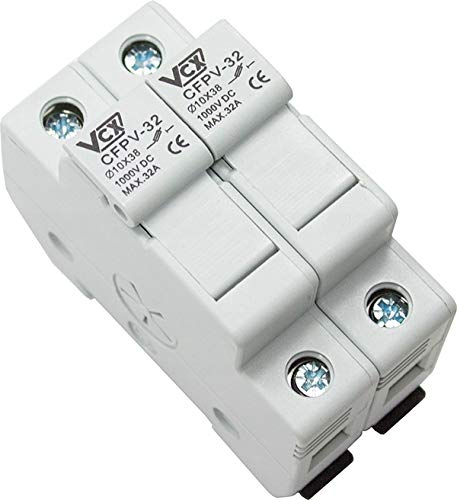 PV-SICHERUNGSHALTER BIS 32A 2-POLIG 1000V DC FÜR SICHERUNG 10X38 mm gPV Cover