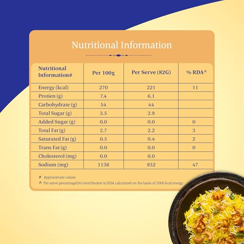 Daawat Biryani Kit Lucknowi | Authentic Recipe | Ready in 30 min | Ready to Cook | 334 gm