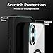 FLOLAB Surtect Tri-Fusion Magnetic for iPhone 17 Case Protective Slim Design Magsafe Compatible Military Grade - Black Clear Black