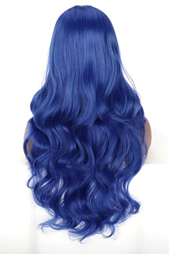 Perruque longue ondulée bleue : oubliez les fixations qui glissent à Halloween