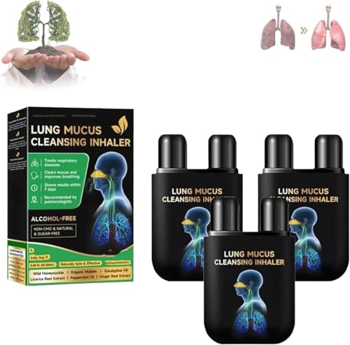 Inalatore di pulizia polmonare a base di erbe, spray per la pulizia dei polmoni, inalatore per la pulizia del muco polmonare, inalatore a base di erbe per la pulizia dei polmoni, inalatore per
