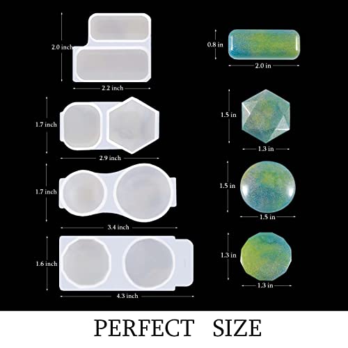 Jewelry Necklace Resin Molds, 4 Pakcs Teardrop Pendant Epoxy Molds for DIY Casting Ring Beads, Jewelry, Keychain Crafts - Thumbnail 2