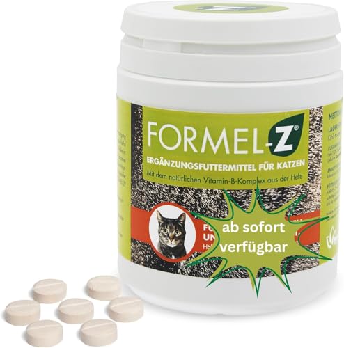 FORMEL-Z® Haut- & Fellpflege Hautschutz Katze | Studien-geprüft | Ohne Chemie | 365 Tabletten | Von Experten entwickelt | Mit natürlichem Vitamin-B-Komplex | Besondere Akzeptanz