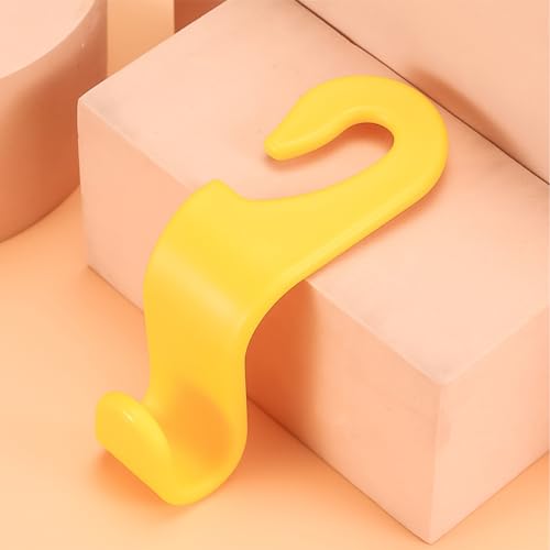 Image of 4PCS Car Back Seat Headrest Hooks, Rear Car Seat Storage Headrest Hanger Holder Hooks Organizer, Universal Auto Interior Accessories for Bag Purse Handbag Cloth Coats Grocery (Yellow)