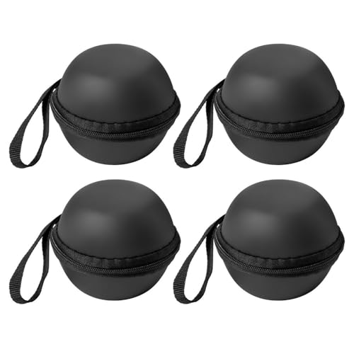 MiOYOOW 4PCS Cue Ball Cases, 3.2inch, Round Shape, Easy to Take, Black