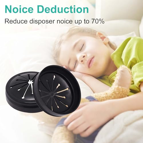 Image of 2pcs 3-3 /8 inch Garbage Disposal Splash Guard, Quiet Garbage Guard Disposal Drain Cover Garbage Disposals Rubber Drain Plugs Sink Splash Guard Replacement