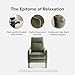 mopio Arthur Recliner Chair with 3 Positions, Accent Armchair, Mid Century Modern Reading Chair, High Back Padded Support Comfy Sleeper Armchair (Olive Green Velvet)