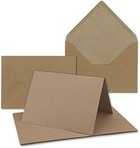 50 Blatt Kraftpapier DIN A5 410 G/m² - Naturbrauner Bastelkarton Aus Recycling-Material
