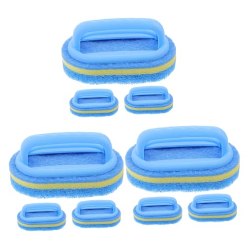 Healeved 9 Pz pennello di spugna lavello servirsi detergente bagno cucina lavartice azul spazzola in spugna per vasca da bagno spugne da per la pulizia spugne per la pulizia p.s Blue