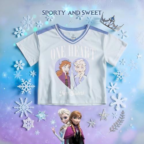 Image of Disney Princess, Lilo and Stitch, Minnie Mouse, Moana and Frozen Girls 2-Piece Sets - Short Sleeve T-Shirt and Skort for Kids
