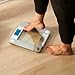 Eat Smart Digital Bathroom Scale with Extra Large Easy to Read Lighted Display, Accurate Weight Tracking, Includes Free Body Tape Measure, Grey and Clear