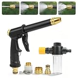2026 high pressure hose nozzle, portable high pressure water gun with 4 Adjustable Jet Nozzle, pressure washer nozzle, power washer hose attachment for garden Patio Cleaning