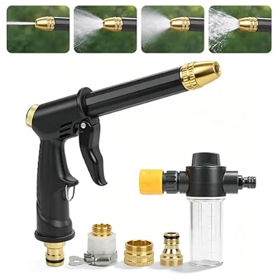 Jet Nozzle Power Washer for Garden Hose, 2026 New Pressure Washer Wand with 4 Adjustable Jet Nozzle, Pressure Washer Nozzle for Car Washing Patio Garden Outdoor Cleaning